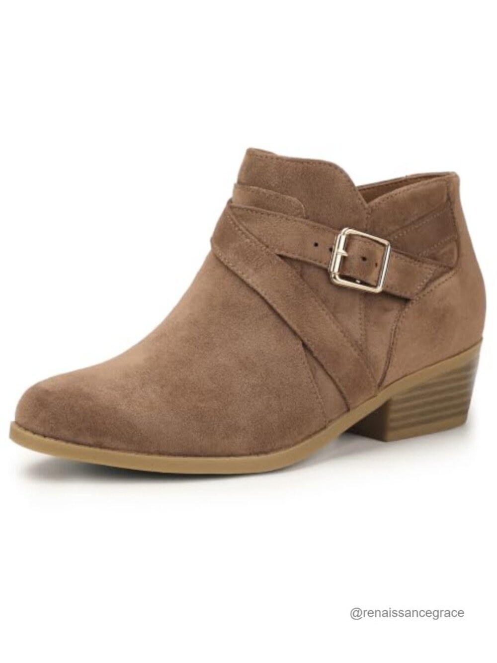 Women's Ankle Boots Low Heel Chunky Side Zipper Fall Dress Booties